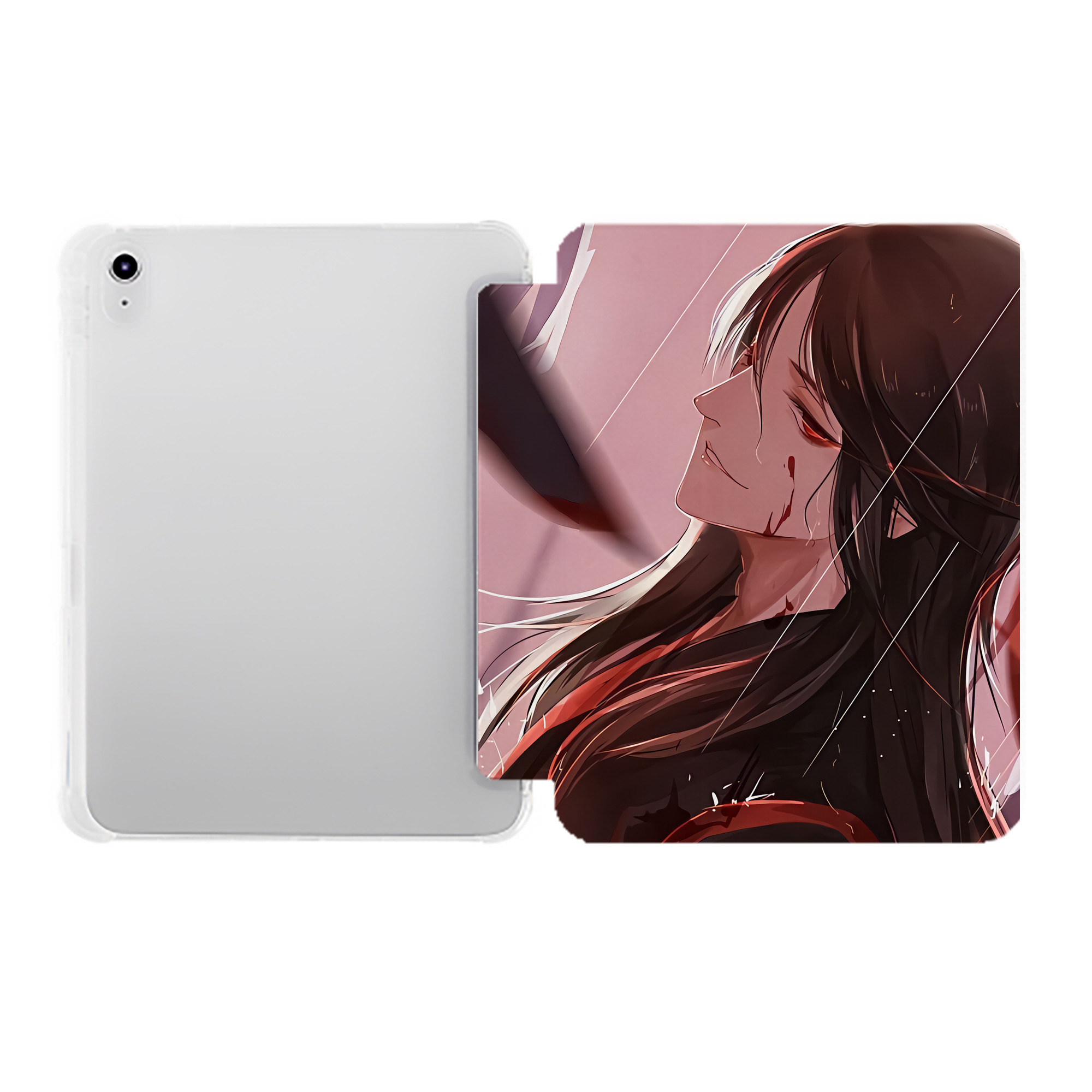（画像用） 刀剣乱舞 Touken Ranbu IPad ケース ペン収納付き 三つ折りスタンド PUレザー×シリコン 対応機種9.5/10.5/10.9インチ
